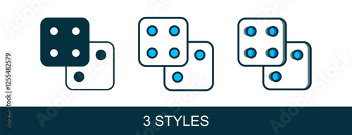 Filled outline Game dice icon isolated on white background. Casino gambling. Vector
