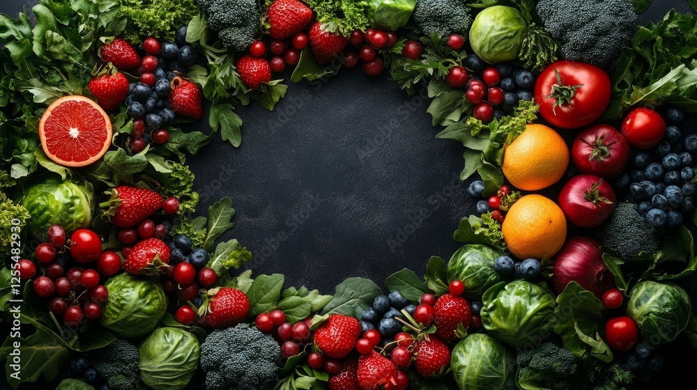 Fresh Organic Vegetables Arranged in a Circular Pattern, Showcasing Vibrant Colors and Natural Beauty Fresh Organic Vegetables Arranged in a Circular Pattern, Showcasing Vibrant Colors and Natural Beauty