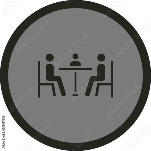Family Dinner Vector Icon Design