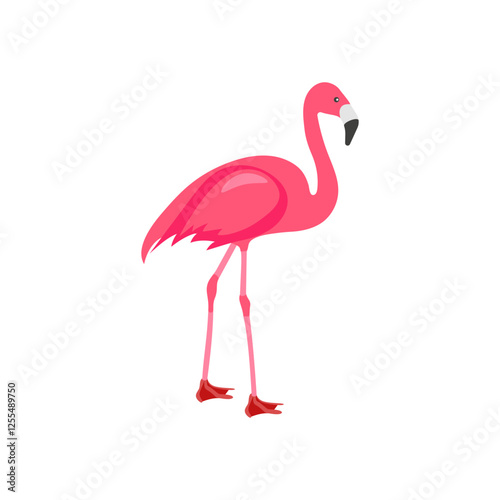 Flamingo, African Symbols Illustration