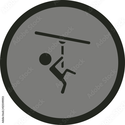 Zip Line Vector Icon Design