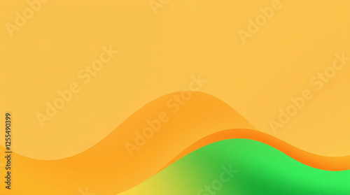 Abstract Gradient Art with Green, Orange, and Red Wavy Design Background