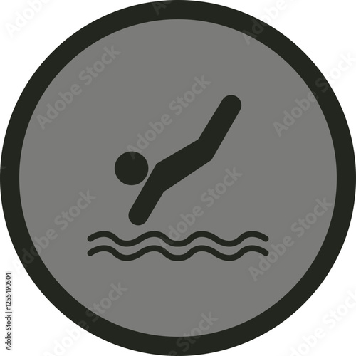 Free Diving Vector Icon Design