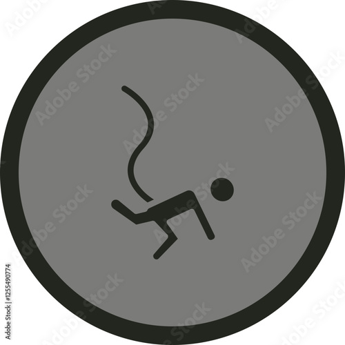 Bungee Jumping Vector Icon Design