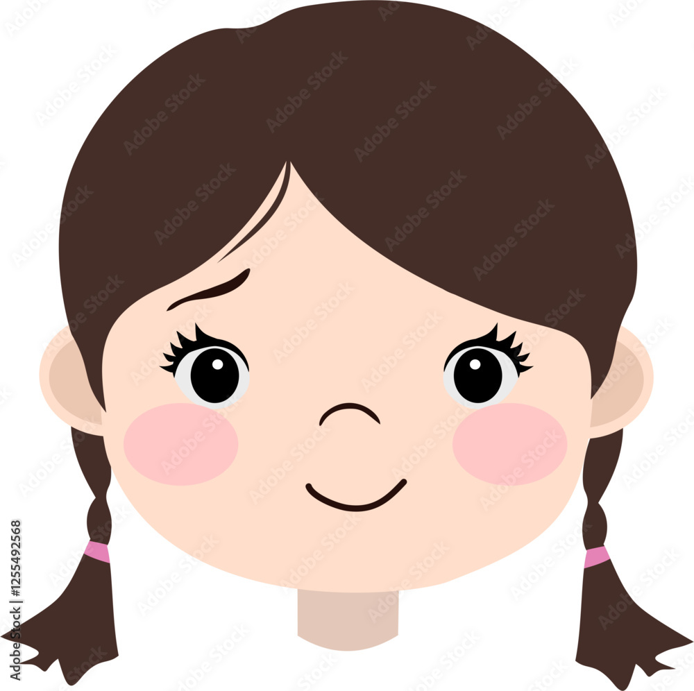 The girl shows different emotions.4 The girl shows different emotions.4