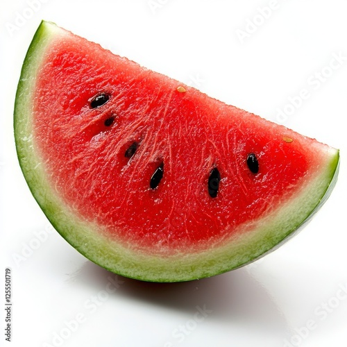 Close Up Watermelon Wedge On White Background photo