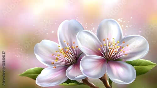 Beautiful delicate flowers with soft colors and gentle background