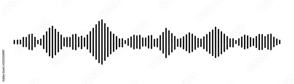 Black wave as an equalizer. sound wave line sign or digital diagram music.voice recognition music line icon.vector illustration Black wave as an equalizer. sound wave line sign or digital diagram music.voice recognition music line icon.vector illustration