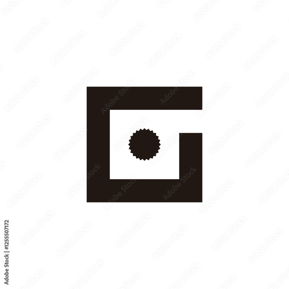 Letter G sticker geometric symbol simple logo vector Letter G sticker geometric symbol simple logo vector