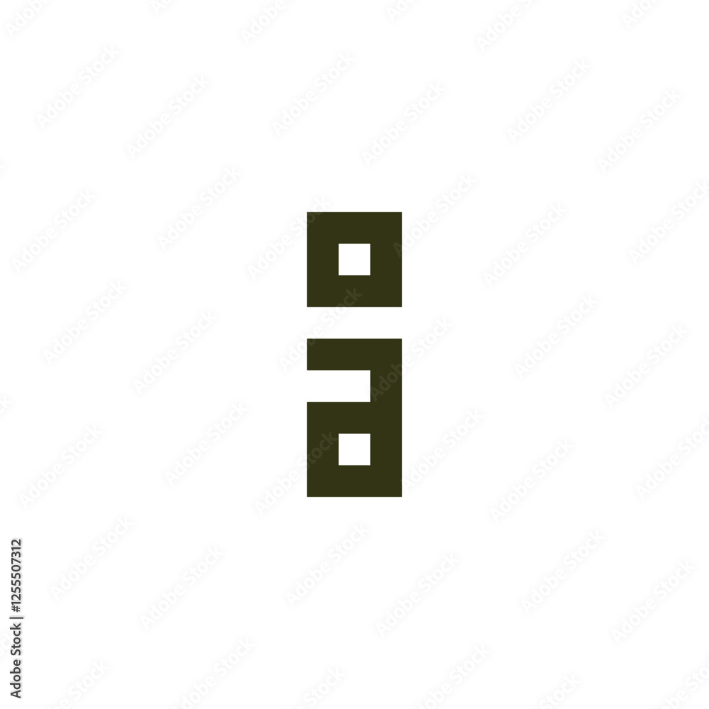 Letter o and a square geometric symbol simple logo vector Letter o and a square geometric symbol simple logo vector