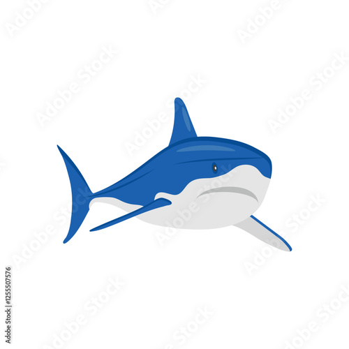 SharkSeafood Vector Illustration, Isolated