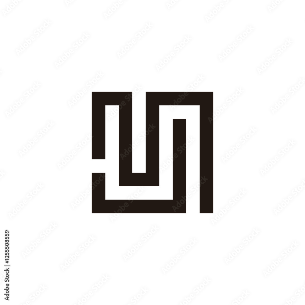 Letter J and M square unique, geometric symbol simple logo vector Letter J and M square unique, geometric symbol simple logo vector