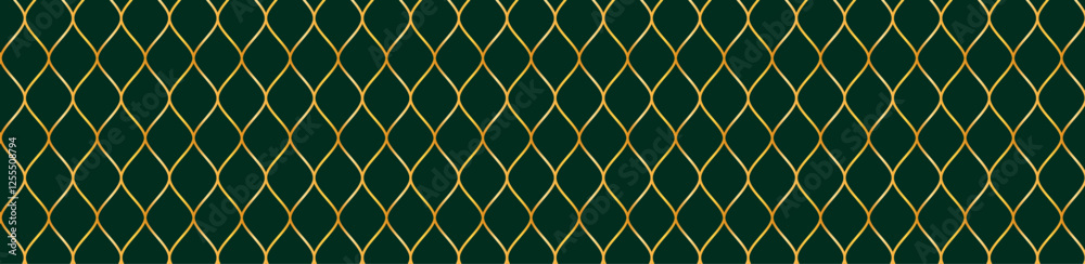 Fototapeta premium gold line seamless pattern background islamic, eid mubarak moroccan fence