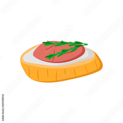 CapelliniSeafood Vector Illustration, Isolated