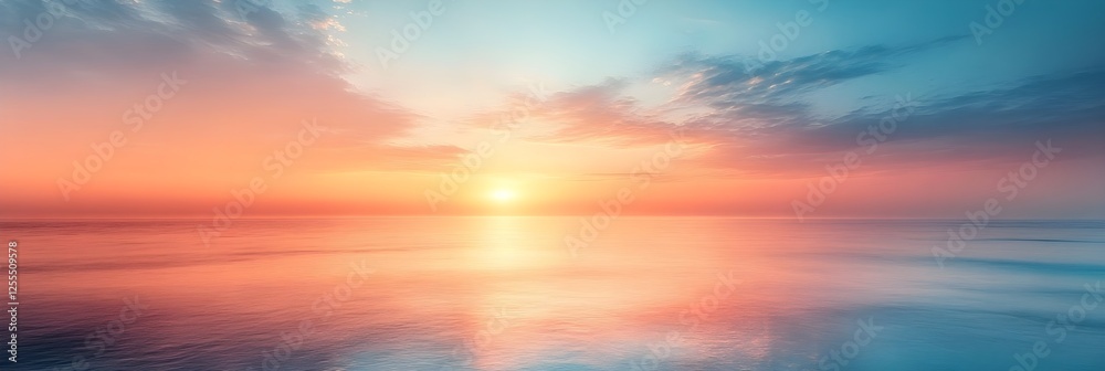 Fototapeta premium A soft, ambient glow transitioning from sky blue to pale cream. 