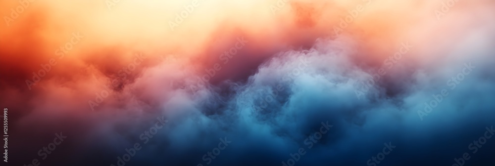 Fototapeta premium A soft and airy gradient mesh where gentle blues fade into warm taupe.