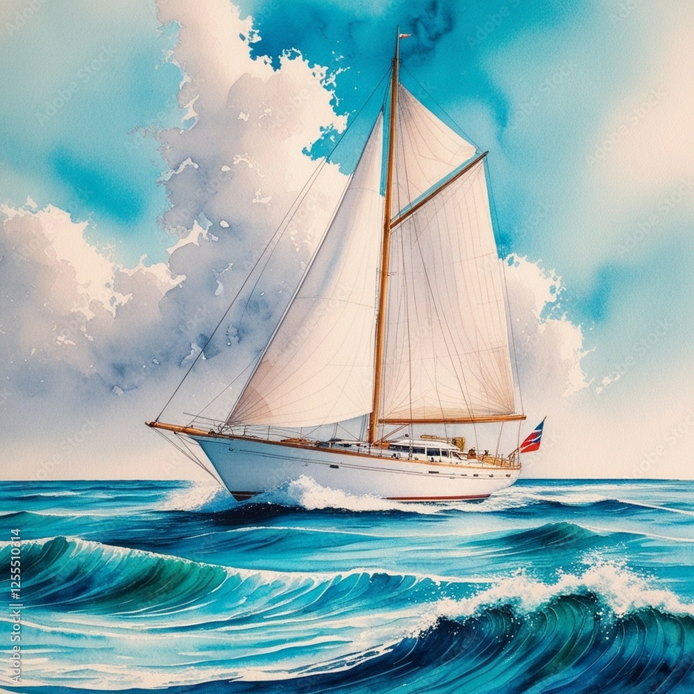 Fototapeta premium Extreme close up of thrashing emerald ocean waves