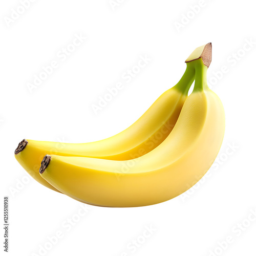 two bananas on transparent background