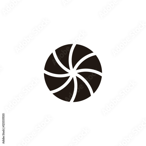 Fan speed, round geometric symbol simple logo vector