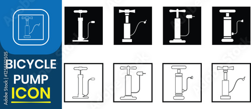 Foto Silhouette of air pump symbol