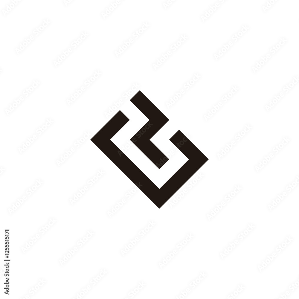 Letter Gz square geometric symbol simple logo vector Letter Gz square geometric symbol simple logo vector