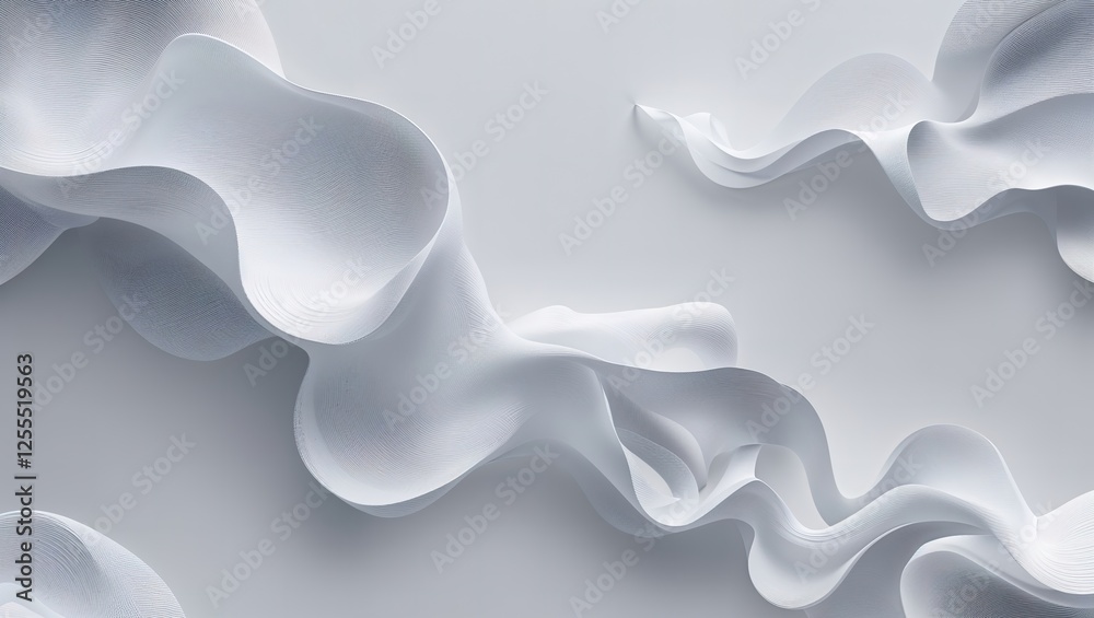 Swirls of white create a captivating abstract background filled with intricate textures and flowing patterns, perfect for modern design or wallpaper applications Swirls of white create a captivating abstract background filled with intricate textures and flowing patterns, perfect for modern design or wallpaper applications