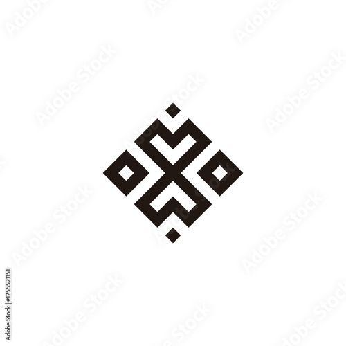 Decoration, squares, abstract geometric symbol simple logo vector