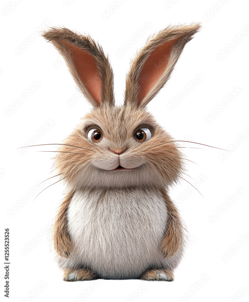 Obraz premium PNG Furry hare illustration animal rabbit.