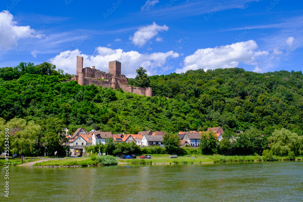 Henneburg castle above the Main River in Stadtprozelten, Bavaria, Germany Henneburg castle above the Main River in Stadtprozelten, Bavaria, Germany