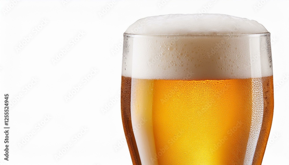 Glass of light beer isolated on white background Glass of light beer isolated on white background