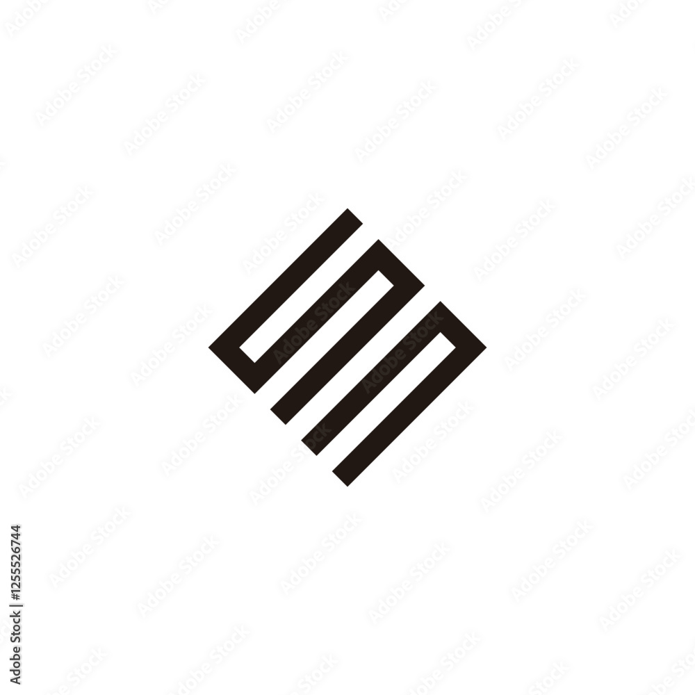 Letter Sn square, elegant geometric symbol simple logo vector Letter Sn square, elegant geometric symbol simple logo vector