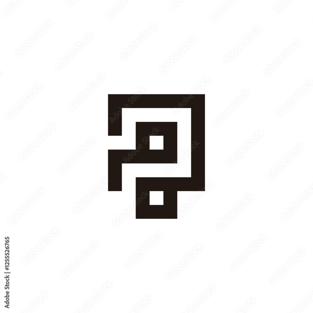 Letter qa lamp, square geometric symbol simple logo vector Letter qa lamp, square geometric symbol simple logo vector