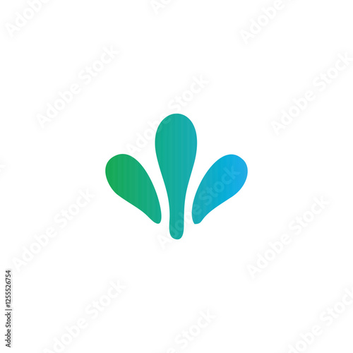 Leaves, plant logo, geometric symbol simple logo vector