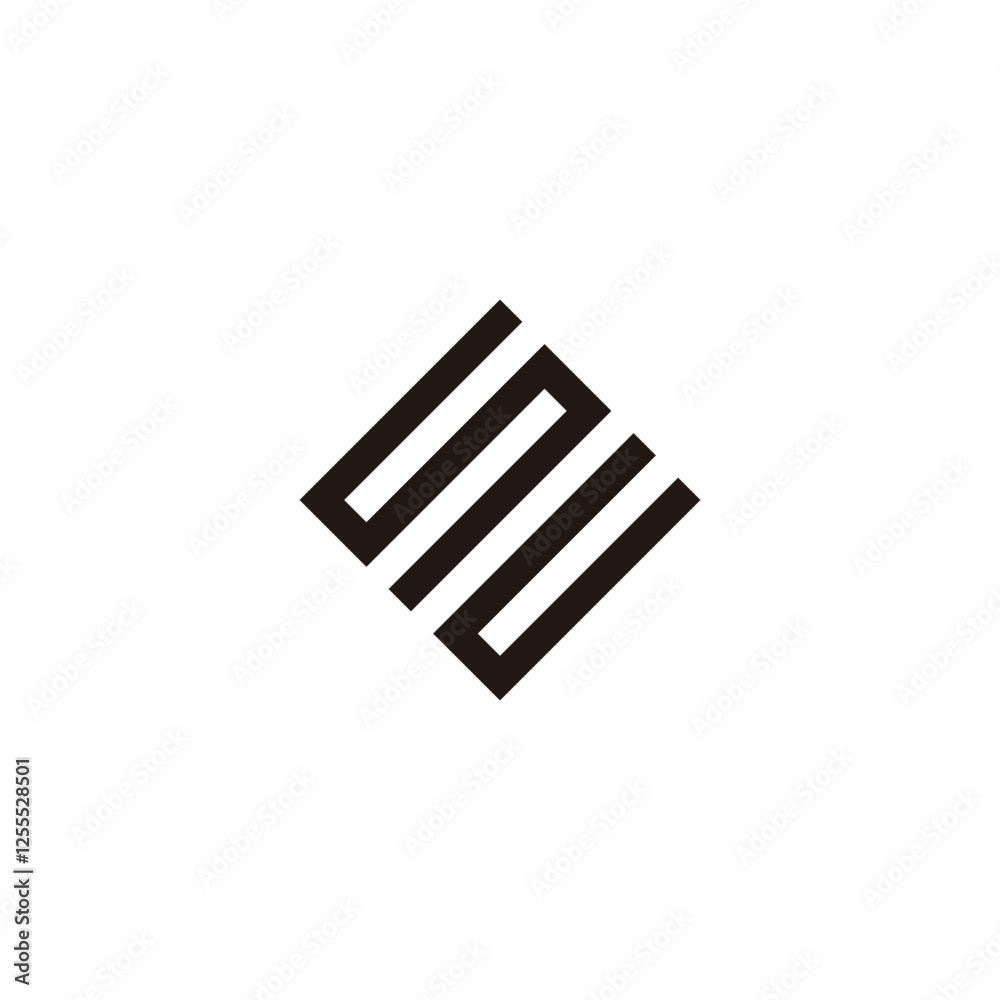 Letter SU square geometric symbol simple logo vector Letter SU square geometric symbol simple logo vector