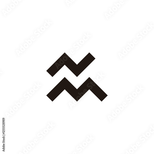 Letter NM square geometric symbol simple logo vector
