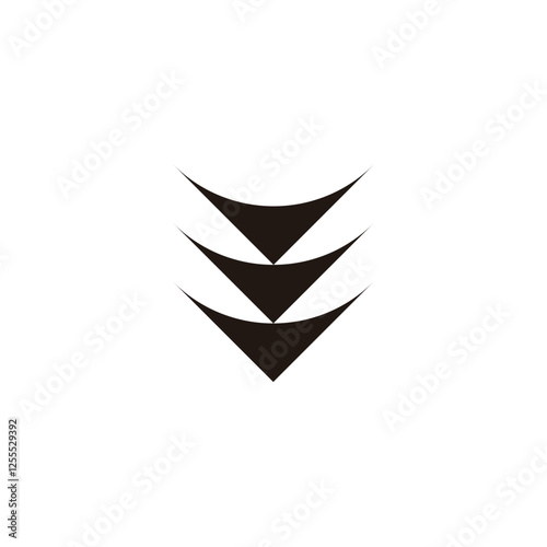 Arrows, done geometric symbol simple logo vector