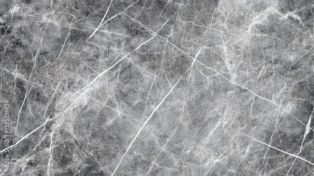 Naklejka premium Elegant Gray Marble Surface with Natural Veins and Textures