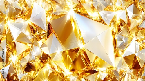 A collection of shiny gold diamonds with an abstract textured background for creative design projects