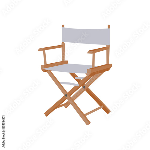 Directors Chair Video Production Vector Illustration, Isolated