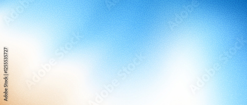 Blur morning sky gradient. Gradation blue background with noise. Grainy abstract backdrop sea water. Ocean wave. Vector summer calm cover illustration.