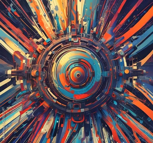 Illustration of abstract technology background.