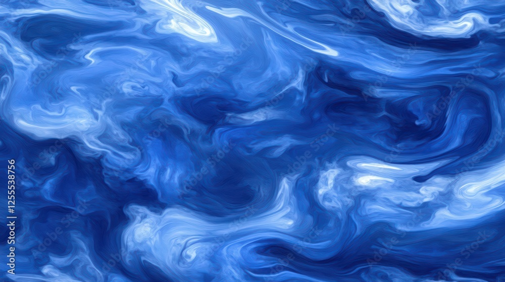 Obraz premium Deep Blue Abstract Art with Swirling Patterns and Textures
