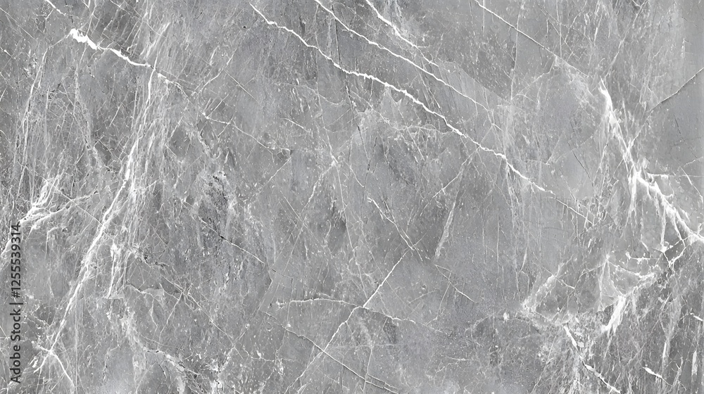 Naklejka premium Elegant Gray Marble Surface with Subtle White Veins and Texture