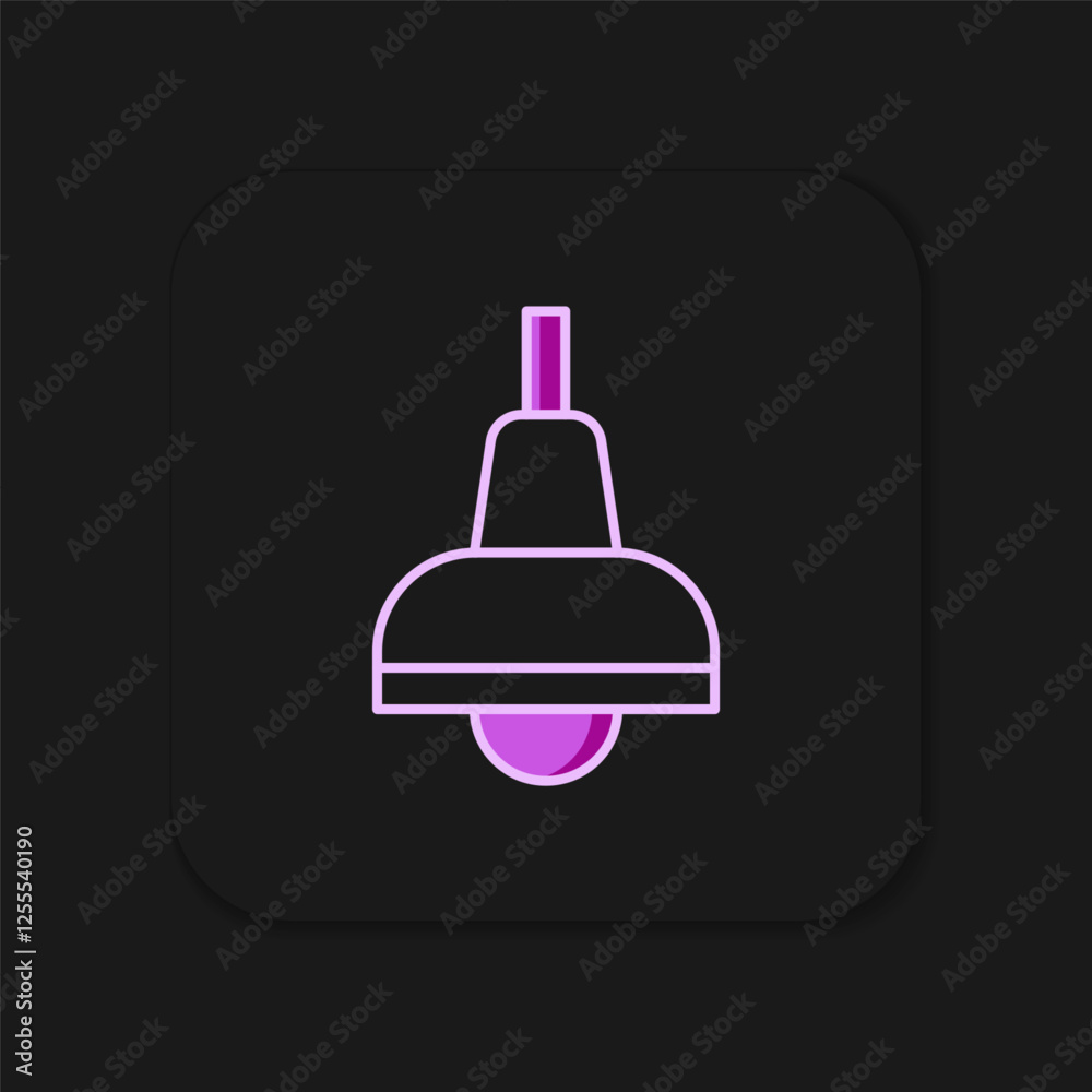 Filled outline Lamp hanging icon isolated on black background. Ceiling lamp light bulb. Flat filled outline style with shadow. Vector Filled outline Lamp hanging icon isolated on black background. Ceiling lamp light bulb. Flat filled outline style with shadow. Vector