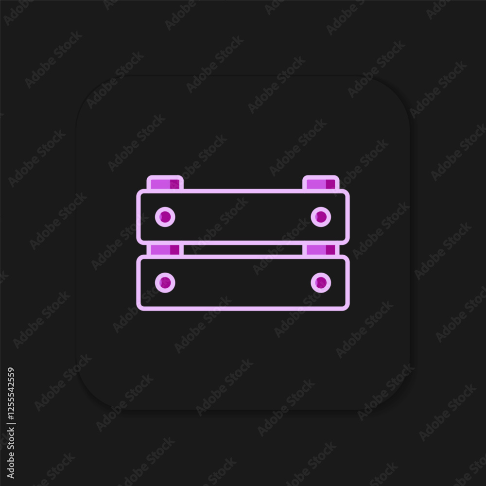 Filled outline Wooden box icon isolated on black background. Grocery basket, storehouse crate. Empty wooden container for vegetables, products. Flat filled outline style with shadow. Vector Filled outline Wooden box icon isolated on black background. Grocery basket, storehouse crate. Empty wooden container for vegetables, products. Flat filled outline style with shadow. Vector