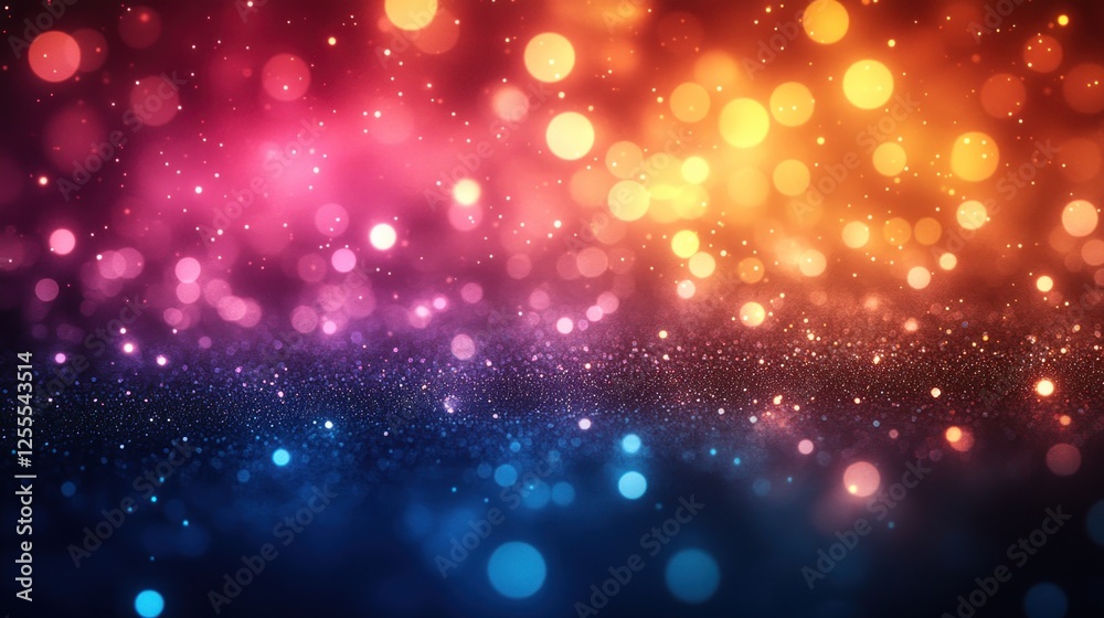 Naklejka premium Colorful Bokeh Background with Vibrant Dark and Blurred Effects