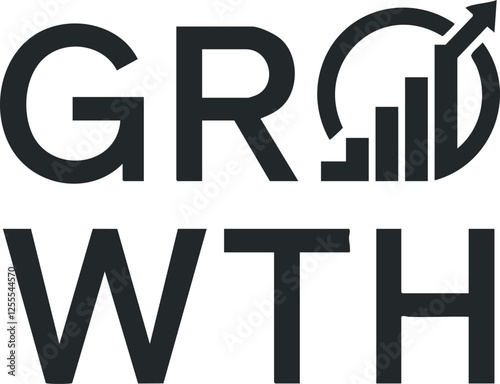  'Growth' logo pointing arrow integrated into the letters