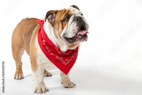 french bulldog wearing rea red bandana
