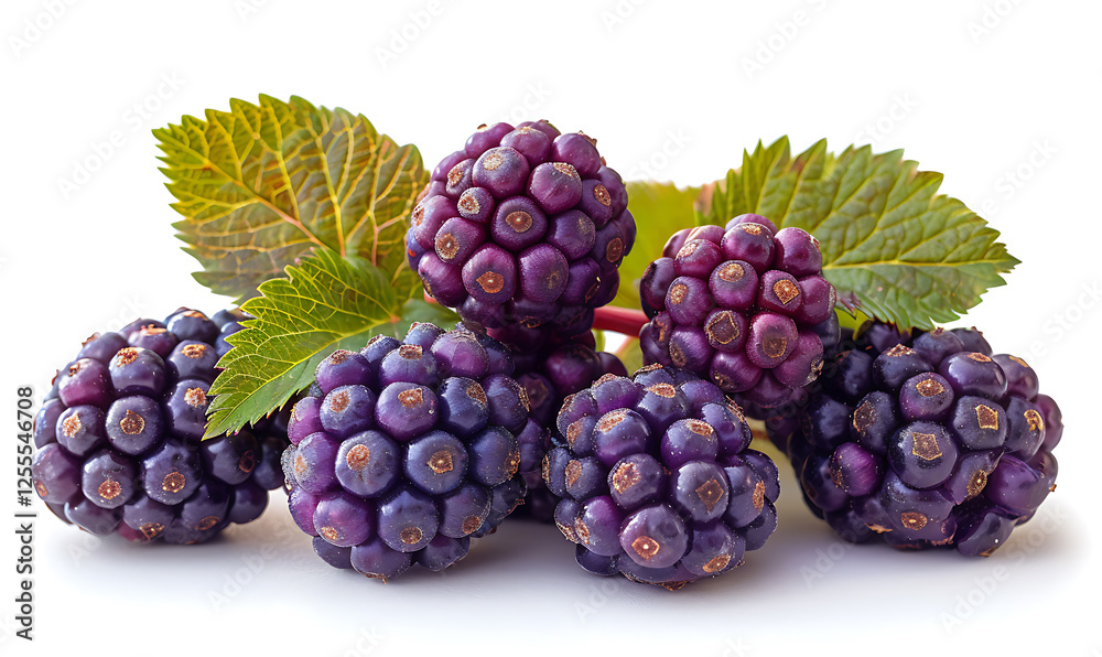 Fototapeta premium Elderberry Fruit with Natural Detail Isolated