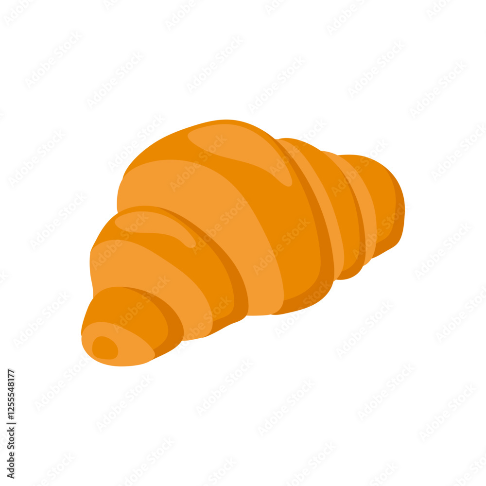 Croissant , Autumn Isolated Vector Illustration